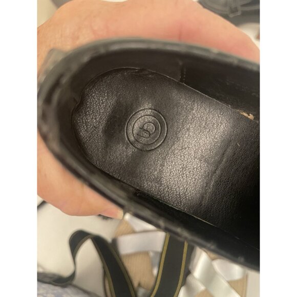 Urban Outfitters Lucy Croc Shiney Slip-on Faux Leather Loafer Block Heel Size 7 - Picture 13 of 14